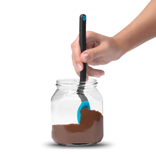 Dreamfarm Mini Supoon Non-Stick Sit-Up Silicone Scraping Cooking Spoon, Jar Scraper Measures 5ml Tsp - 8" Dreamfarm Blue - color: Blue, size: Mini