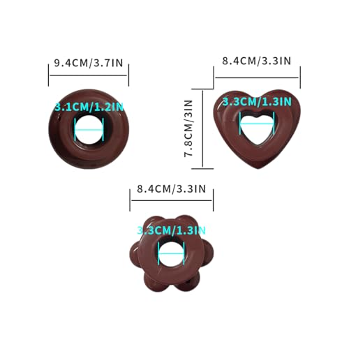 3D Printed Heart Shapes Cake Pop Cutter Molds Set for Home Baking Desserts