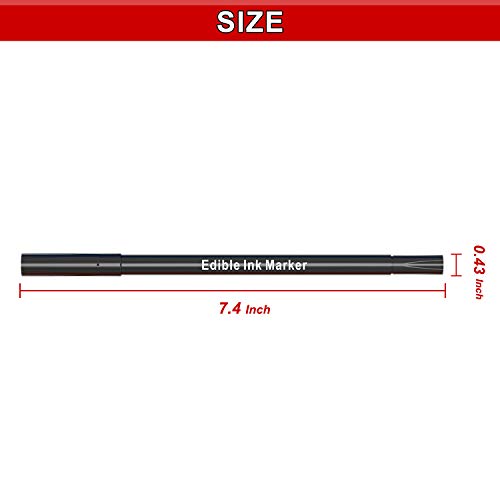 Edibleink Edible Markers - 11Pcs Ultra Fine 0.5mm Food Coloring Pens - size: 5.5 Ounce (Pack of 1)