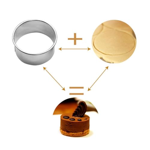Round Cookie Cutters Set, 12PCS Biscuit Cutter Stainless Steel Biscuit Cutter Graduated Sizes Circle Pastry Molds for Baking Donut Fondant