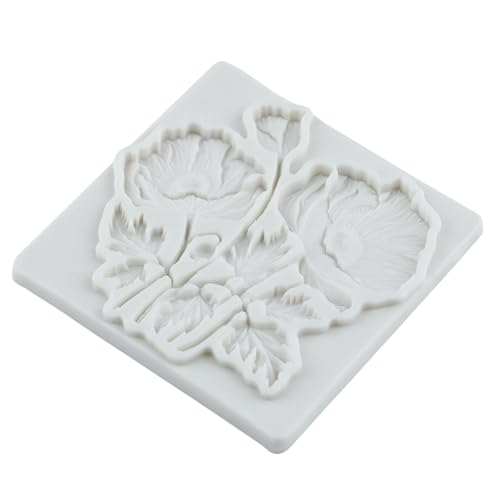 Poppy Flower Silicone Mold Flower Fondant Chocolate Candy Molds - color: Style 30