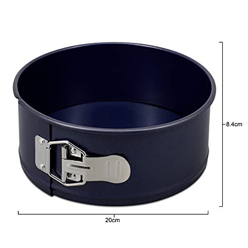 Zyliss E980193 Non-Stick Springform Cake Tin | 20cm/8in | Carbon Steel | Dark Blue | Baking Tin/Bakeware/Cake Mould | Dishwasher Safe | 5 Year Guarantee - style: Springform Cake Tin