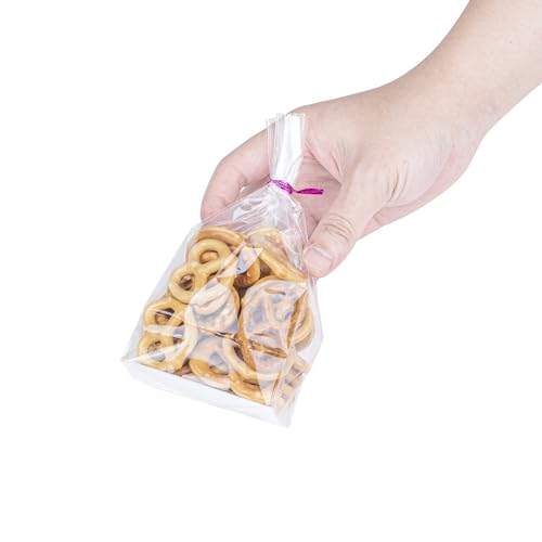 Restaurantware 3 x 2 x 6 1/2 In Clear Plastic Gusset Bags, 100 Count - size: 3" x 2" x 6.5" - Standard