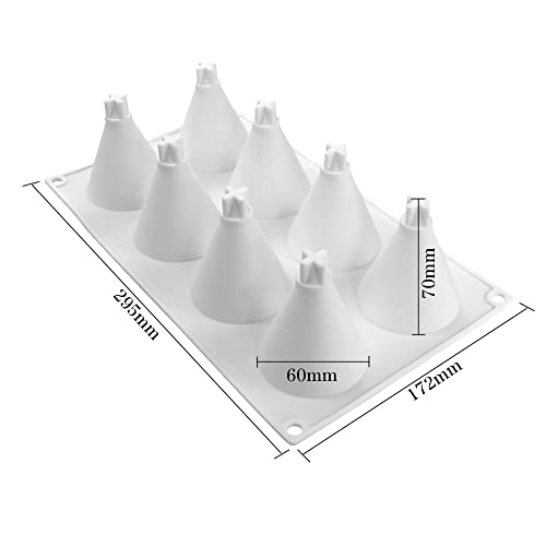 mostsom Cone Geometric Resin Silicone Mold Silicone Easy Chocolate Mold (Circular Cone B) - size: Circular Cone B