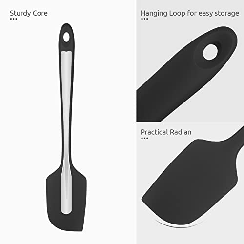 U-Taste Silicone Large Spatula, 600ºF High Temp Bowl Scraper, 11.38", Black - color: Black, size: 11.38 in (large spatula)