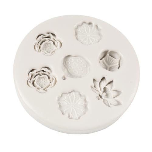 Lotus Flower Silicone Molds Lotus Leaf Fondant Mold Set of 4 - color: Style E