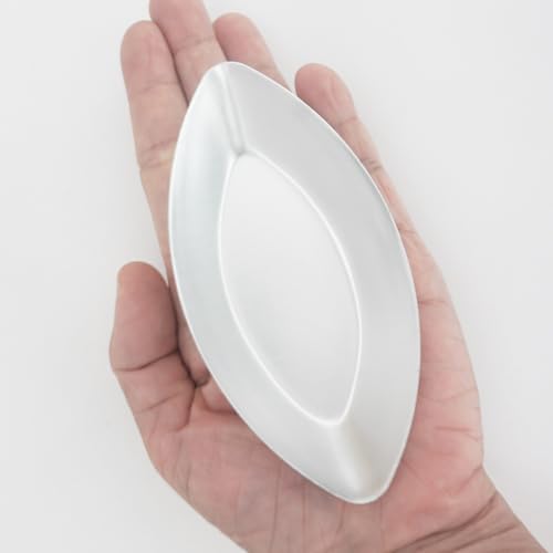 Aluminum Oval Boat Tart Molds, Egg Tartlet Pans, 10 Pack Tins - size: 4.33"x2.17"