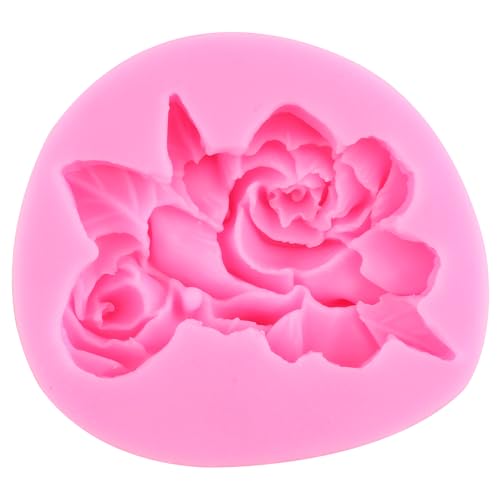 ZiXiang Flower Silicone Molds Hibiscus Plumeria Rose Fondant Mold Set Of 4 - color: Style D