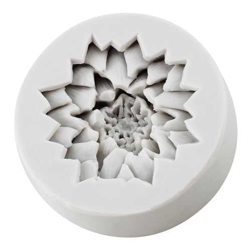 3D Chrysanthemum Silicone Mold Flower Fondant Cake Molds Set Of 2 - color: Style H