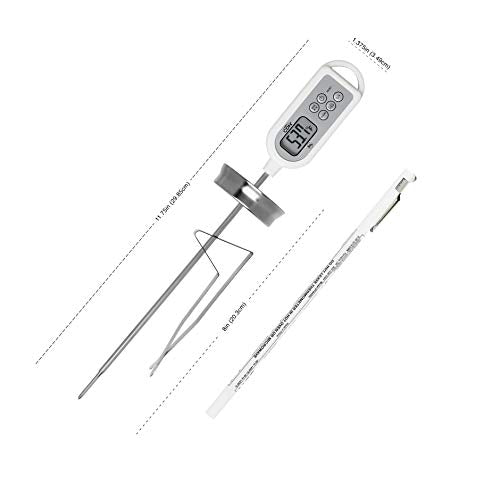 CDN Waterproof Thermometer | Long 8” Stem | NSF Certified | Quick 6-Second Read | For Deep Frying, Candy, General Cooking | Fully Submersible | Stainless Steel Tip | DTW450L - size: 8-Inch Long Stem