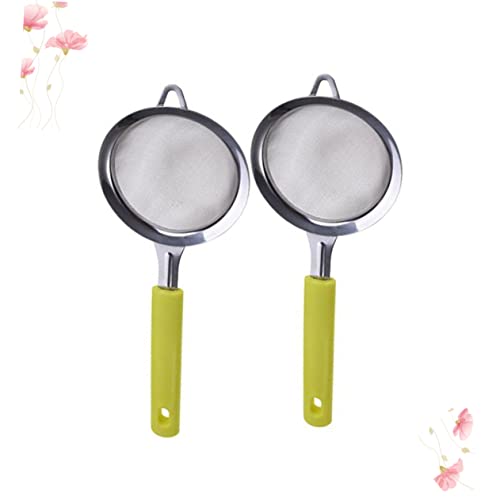 MAGICLULU Handheld Flour Sifter Fine Mesh 2 pack Light Green