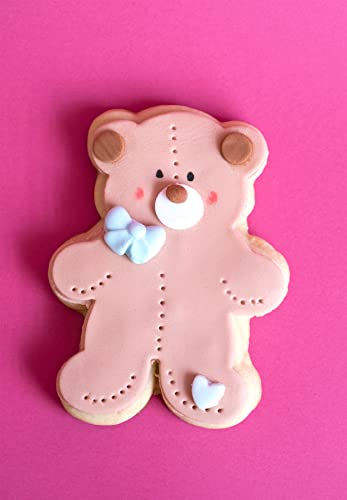 Teddy Bear Cookie Cutter Set – Sharp & Stainless Steel Cooking Utensils – A Fun Fit for Sandwiches, Pancakes & Fruits – Dishwasher-Safe 3-Piece Bakery Supplies by Sweet Cookie Crumbs (Large Sizes) - size: Teddy Bear 3 Pc Set