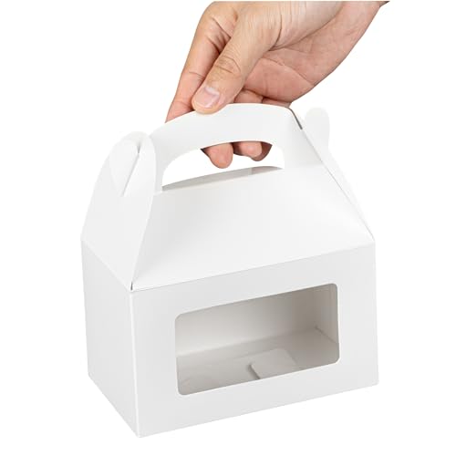 Restaurantware White Paper Gable Box Take Out Container, 25 Pack