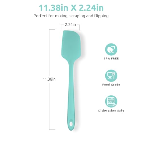U-Taste Silicone Large Spatula, 600ºF High Temp Scraper, 11.38in, Aqua Sky - color: Aqua Sky, size: 11.38 in (large spatula)