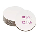 10pcs White Cake Boards 12 inch Round Disposable Cake Circle Plate Waterproof and Oil-Proof Cake Boards Sturdy Cake Trays for Cake DIY Bread Dessert and Crafts Display (12 Inch-Pack of 10) - size: 12 Inch-pack of 10