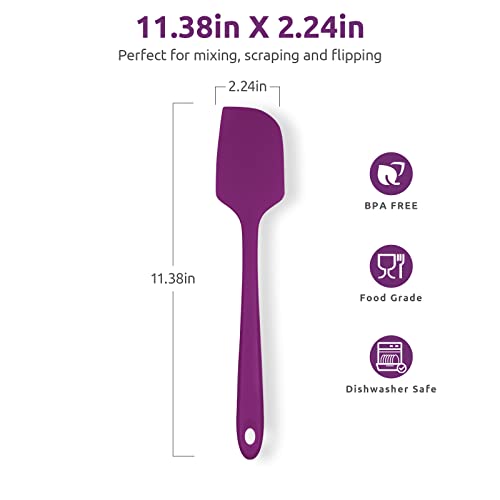 U-Taste Silicone Large Spatula, 600ºF High Temp Bowl Scraper, 11.38"/Purple - color: Purple, size: 11.38 in (large spatula)