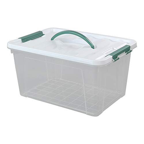 Gloreen 14 Quart Clear Storage Bins with Lid and Handle, Multipurpose - size: 14 Quart, 1 Pack
