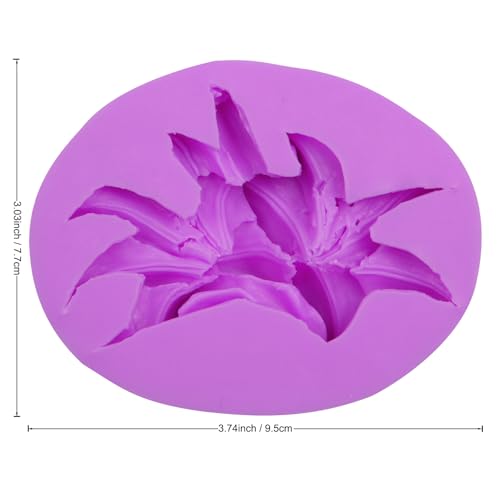 Infovox Lily Flower Silicone Molds Flower Fondant Molds Aroma Plaster Mold