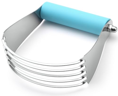Spring Chef Large Pastry Cutter For Baking, Pro Pastry Blender, Aqua Sky - color: Blue (Aqua Sky), size: 4" Large