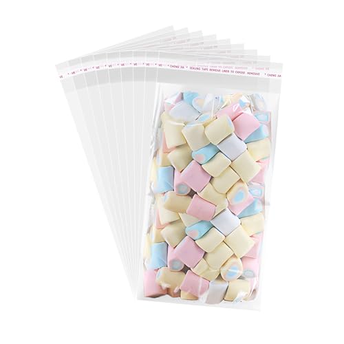 JOYIT 200PCS 5x10 Clear Cellophane Bags, Self Adhesive Treat Bags - size: 5in*10in