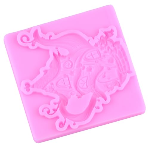 Tea Pot House Silicone Mold Fairy Home Fondant Molds Set Of 2 - color: Style K