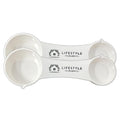 All In One Measuring Spoon Pack of 2 Includes 1 Tbsp 1 Tsp 1/2 Tsp 1/4 Tsp Measures Plastic Measuring Spoons Use for Dry Ingredients or Liquids Durable Rugged Dishwasher Safe Made in USA