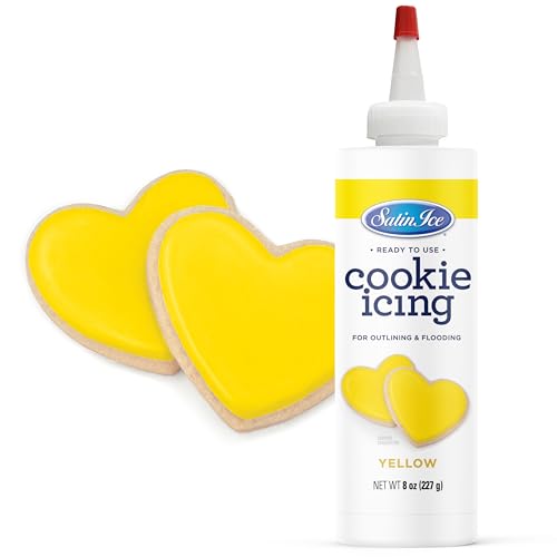 Satin Ice Yellow Cookie Icing - 8oz - Bottle - color: Yellow