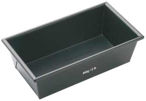 MasterClass KCMCHB20 2 lb Loaf Tin with PFOA Non Stick, Robust 1 mm Carbon Steel, 21 x 11 cm Bread Pan, Grey - size: 2 lb (21 x 11 cm/8.5 x 4.5 inches)