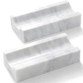Marble Rolling Pin Holder,Rolling Pin Display Rack,Suitable for Storing Rolling Pin,Pizza Roller,Spoon,Knive,Fork and Other Kitchen Utensils,Set of 2(White Grey) - color: White Grey