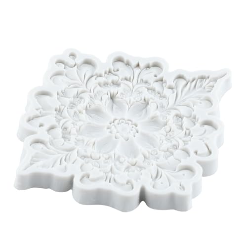 Lingzhi Baroque Fondant Mold Curlicues Scroll Border Lace Silicone Molds - color: Style G