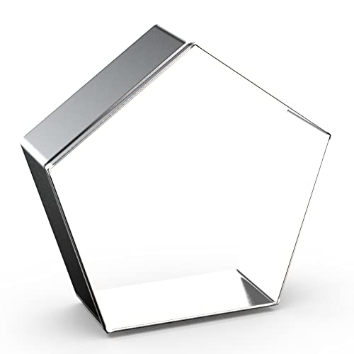 Pentagon Cookie Cutter Set Large - 5 Inch, 4 Inch, 3 Inch, 2 Inch - Geometric Polygon Frame Plaque Cookie Cutters Shapes Molds - Stainless Steel - color: Pentagon