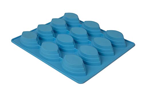 Mobi 12 Dessert Boats Silicone Baking Mold Blue