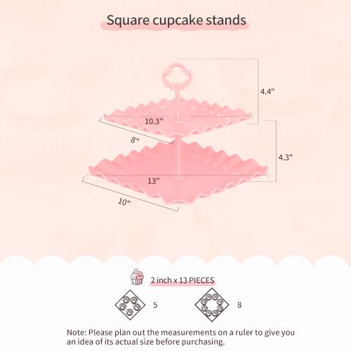 Pack of 11 NWK Cupcake Stand Set with Table Cloth (Colorful) - color: Colorful