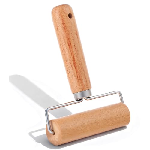 Small Rolling Pin, Wooden Dough Roller, Non-Stick Pizza Roller