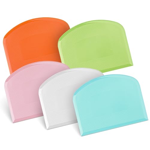 Flexible Dough Scraper & Cutter Set, 5-Piece Bench & Bowl Scrapers