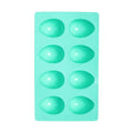 1 Pack Silicone Egg Molds 8 Cavity Easter Silicone Candy Mold 3D Egg-Shaped Silicone Baking Mold for Chocolate, Jello, Mini Cakes, DIY Desserts, Candy, Ice, Pudding, Baking (1, Green) - color: Green