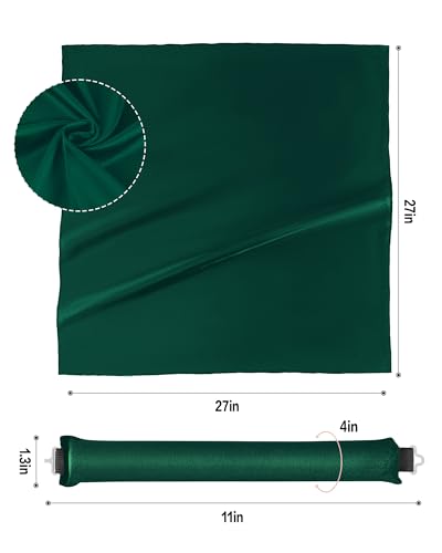 Seritant Heatless Curls Overnight with Satin Head Scarf, Velvet Hair Rollers for Blowout Look, No Heat Curling Rod for Long Thick Hair, Soft Sleep In Flexi Rods - color: Everglade Green