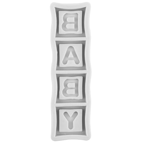 3D Baby Blocks Chocolate Silicone Mold BABY Letter Fondant Molds - color: Style E