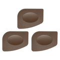 uxcell 3Pcs Oval Pan Scraper 3x2.4Inch Plastic Kitchen Pot Scrubber Brown - color: Brown