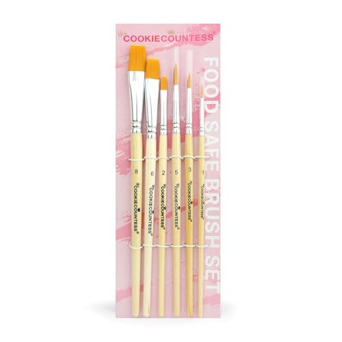 The Cookie Countess Set of 6 Cookie Decorating Cake Decorating Brushes