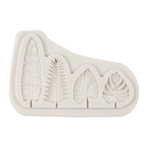 Tropical Leaf Silicone Mold Fern Leaves Fondant Molds Set of 5 - color: Style P