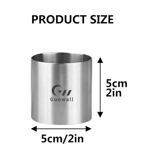 8 pcs Seamless Cake Ring Molds 2 inch Stainless Steel Food Cutter - size: 2 inch (8pcs)