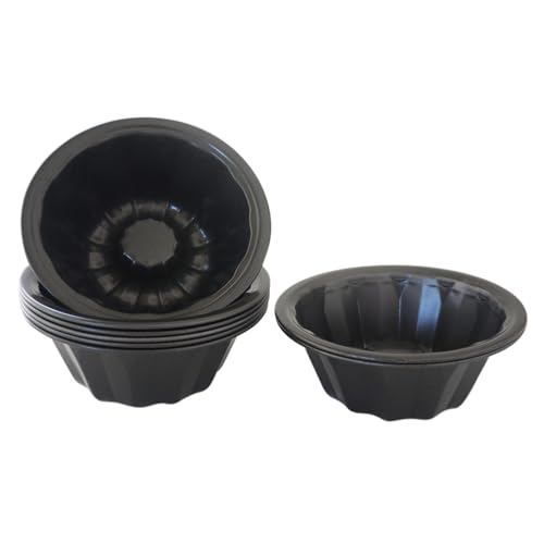4 Inch Mini Fluted Cake Pan, Carbon Steel Round Cake Mold, 8 Pack