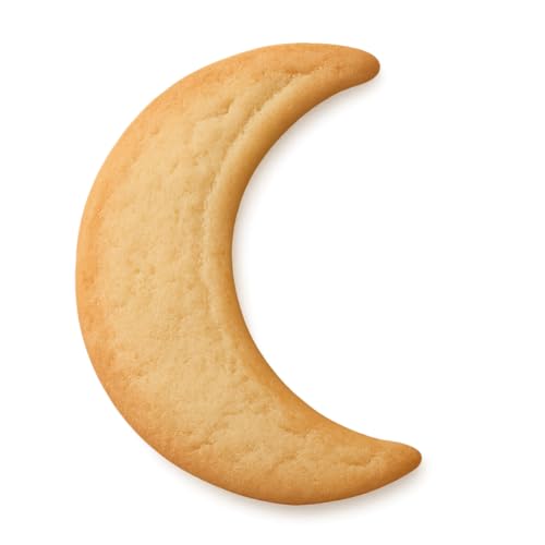 Waxing Crescent Moon Cookie Cutter & Stamp, Fondant & Clay - 4x2