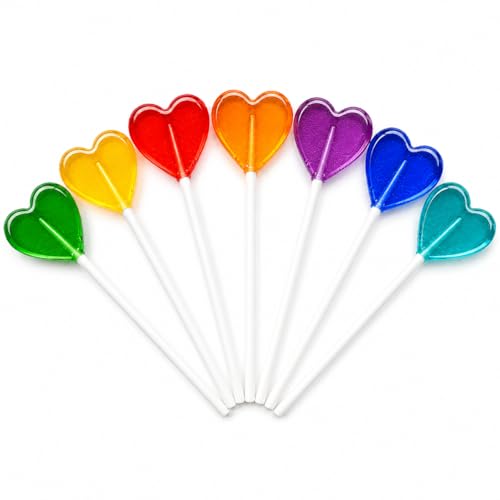 Fruidles 30-Count Mix Flavored Lollipops Heart Flavor Mix Mini Heart Shaped Flavored Delicious Lollipop, Individually Wrapped, 5g Lollipop - size: 30-Pack