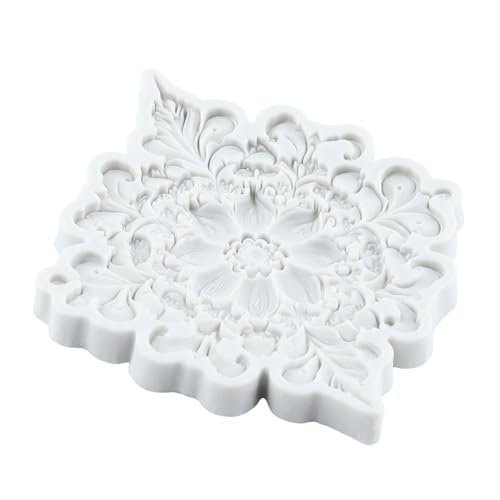 Lingzhi Baroque Fondant Mold Curlicues Scroll Border Lace Silicone Molds - color: Style G