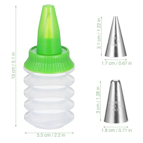 OUNONA Cookie Icing Squeeze Bottles 2 pcs Random Color Pp Material