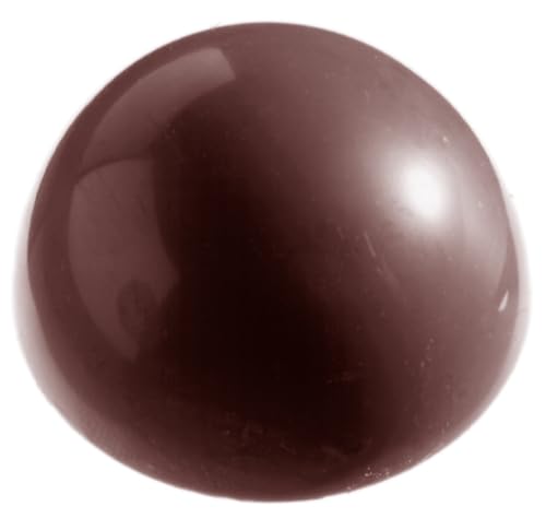 Chocolate World 2252 Polycarbonate Candy Mold with 8 Hemisphere Cavities, Each 59mm Diameter x 29mm High - size: 59mm, 8 Cav