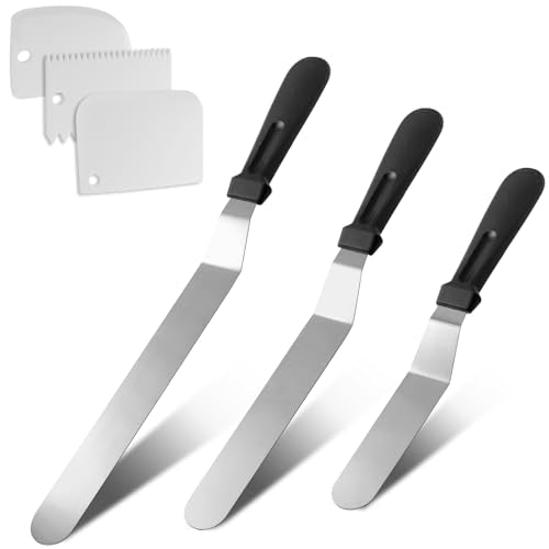 Litoexpe 6 Pack Stainless Steel Icing Spatulas Set - color: White
