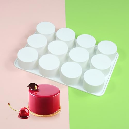 Cylinder Silicone Soap Mold Round Silicone Molds for Handmade Soap Making, Lotion Bars, Chocolate, Cake Mold (A_ Cylinder) - size: A_ Cylinder